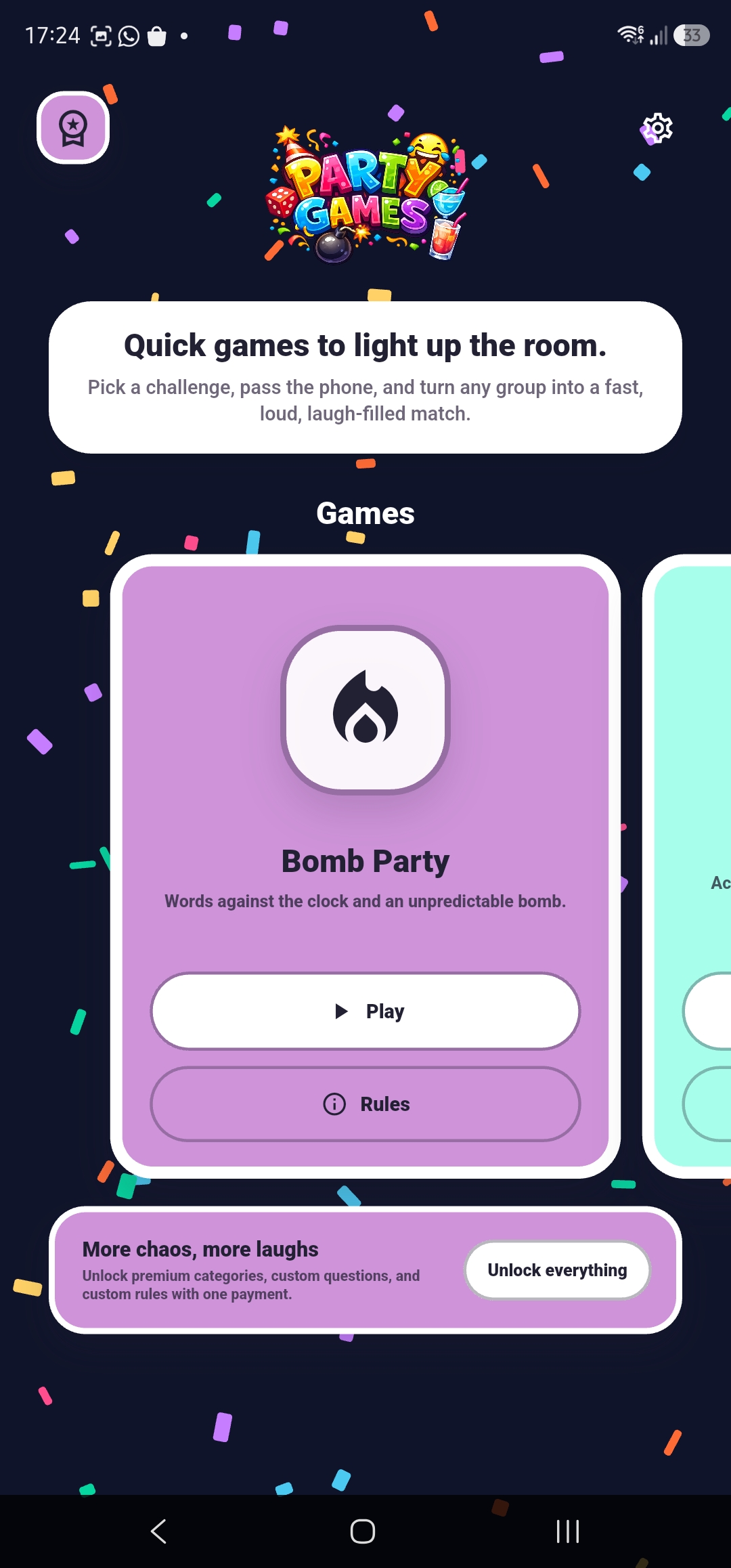 Screenshot of Party Games