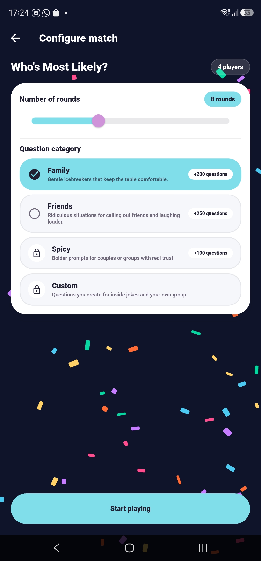 Screenshot of Party Games
